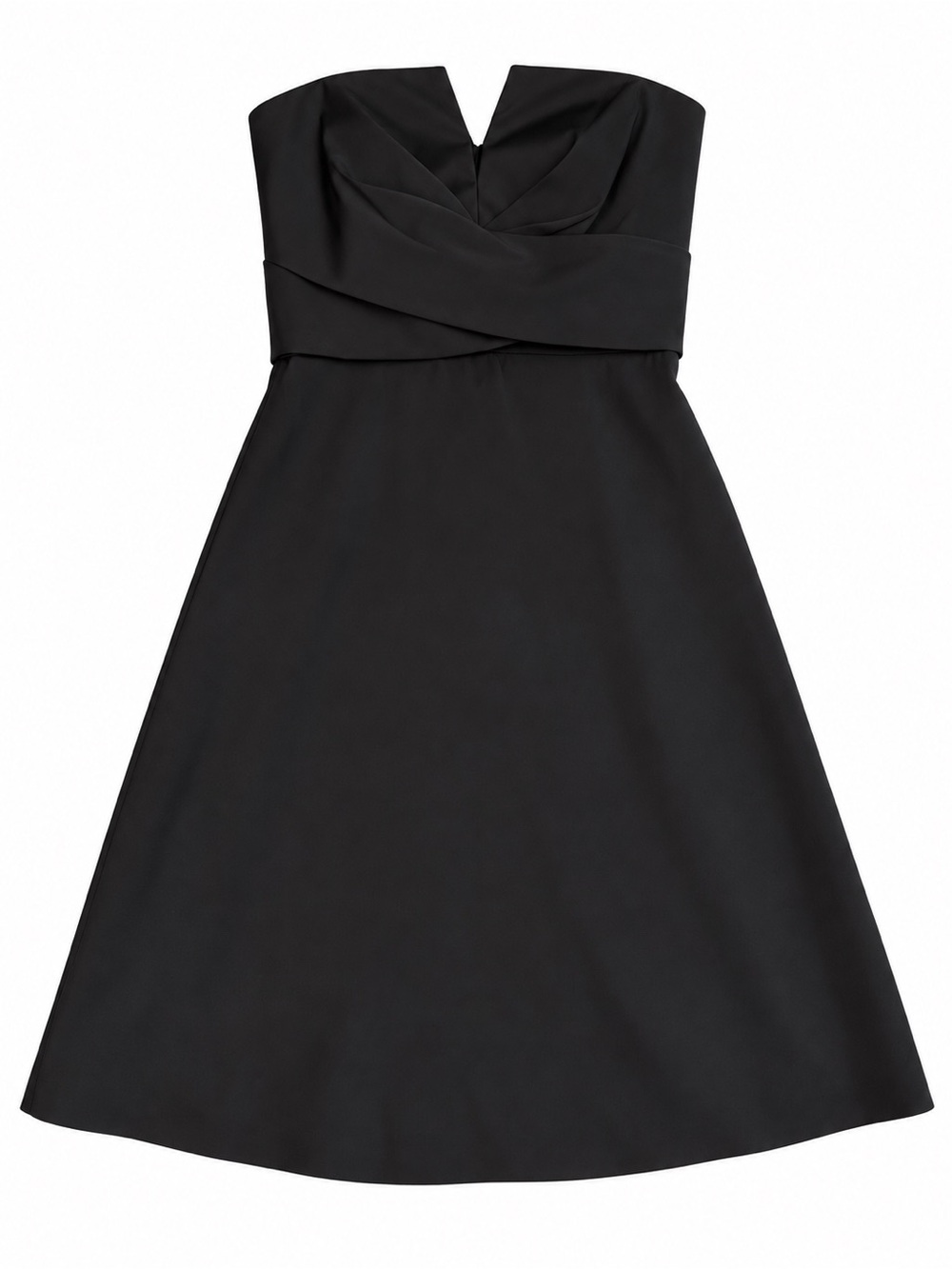 White House Black Market Strapless Black A-Line Dress
